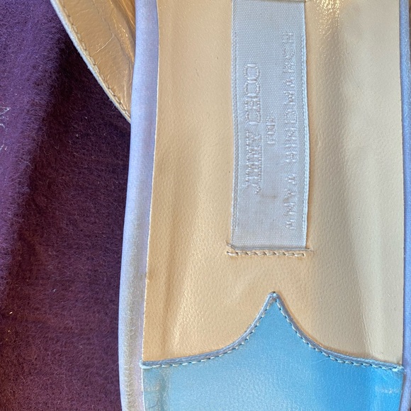 Jimmy Choo Blue Cat Print Mules - Picture 6 of 7